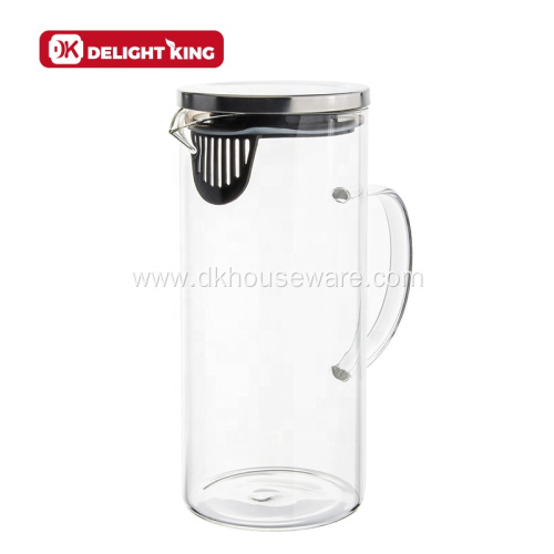 Heat Resistant Ice Tea Glass Carafe Water Pitcher